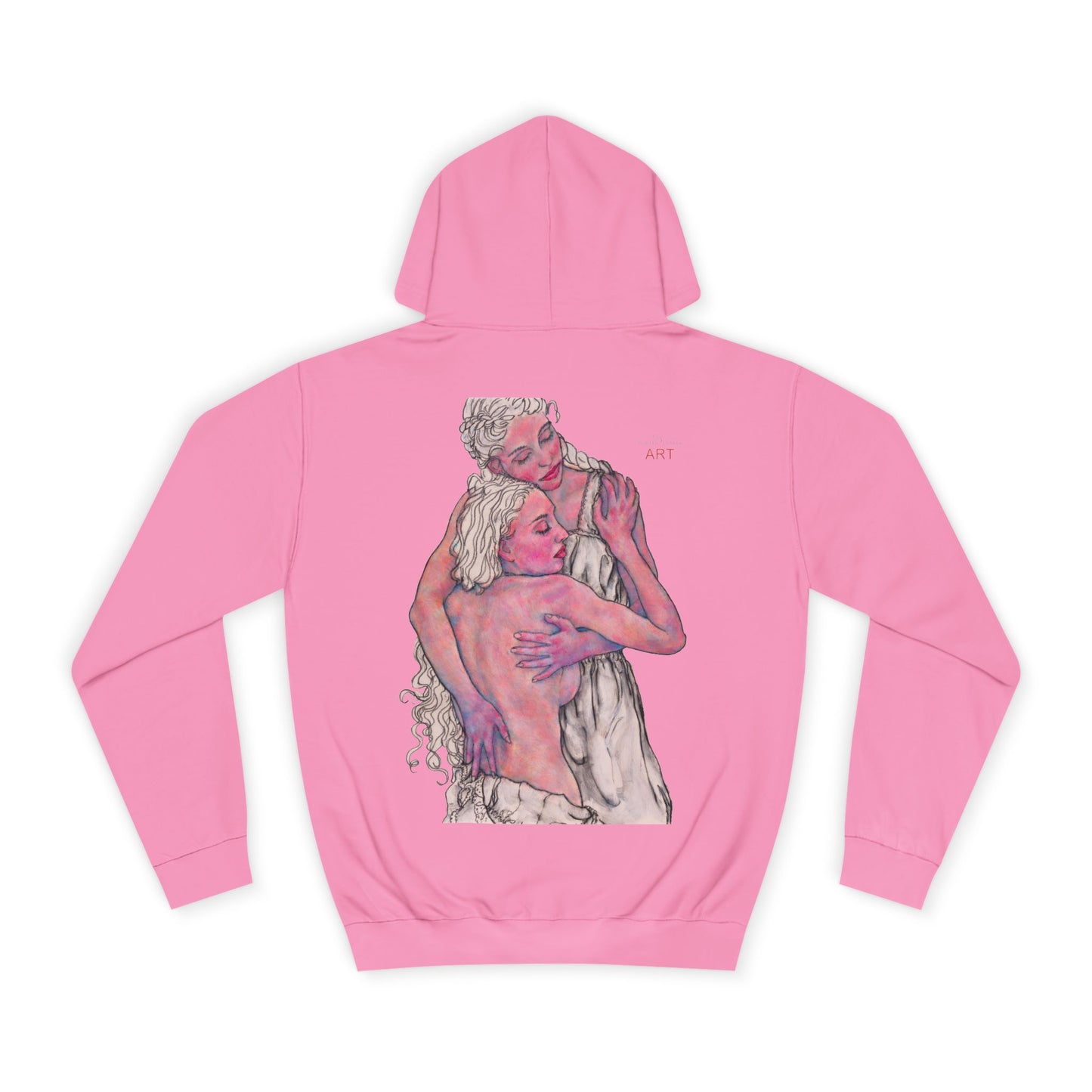 Unisex College Hoodie -  Mutter und Tochter - Motiv: Rückseite Zuflucht