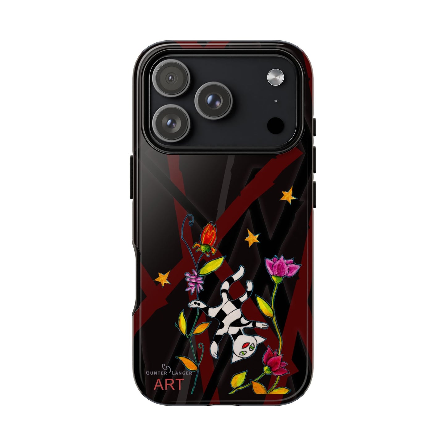 Tough Cases - iPhone - Motiv: Katze schwebt und Ranken, H 7,73 cm, Mikado3