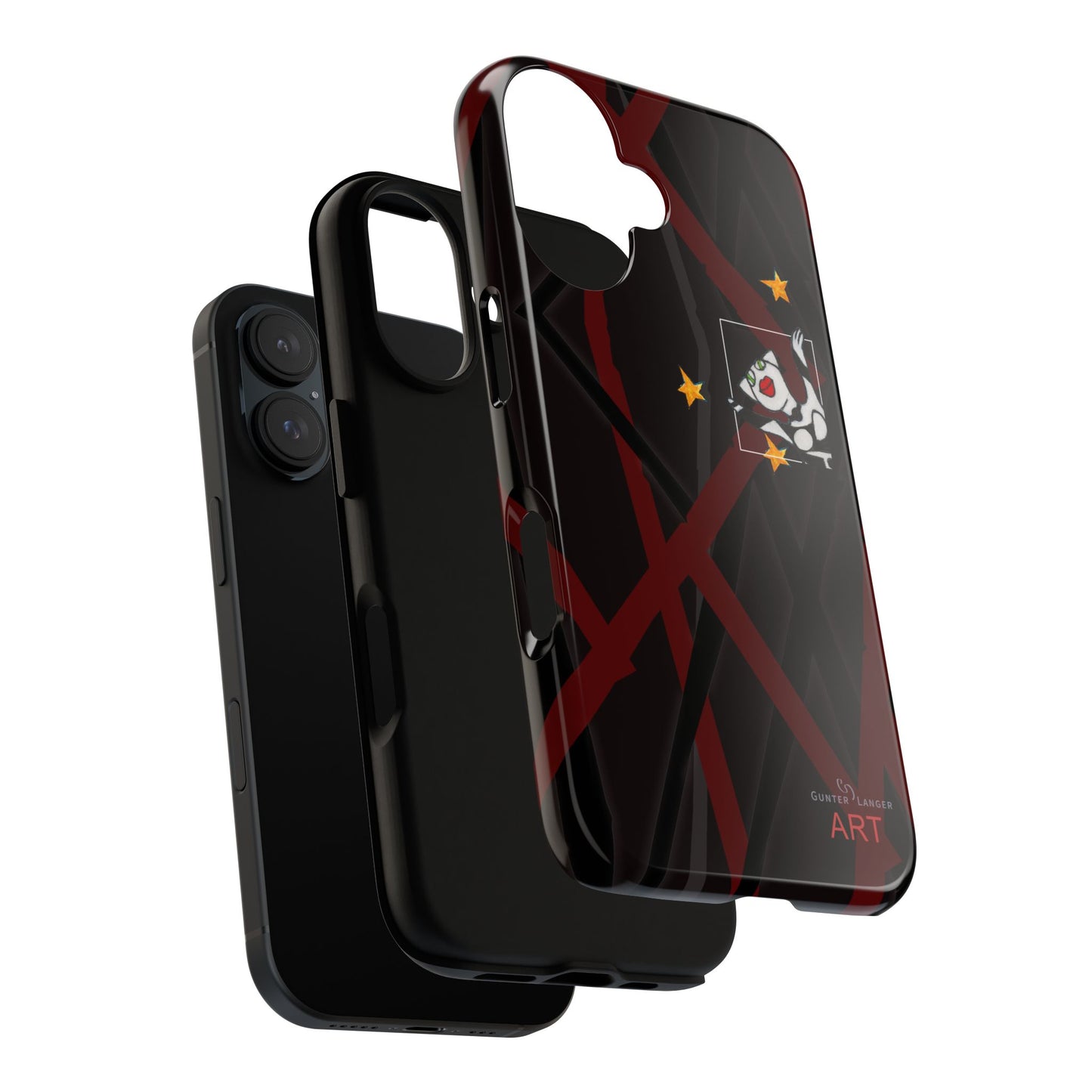 Tough Cases - Google Pixel - Samsung Galaxy - Motiv:  "Miau" klein H 8 cm, Sternenhimmel, Mikado3