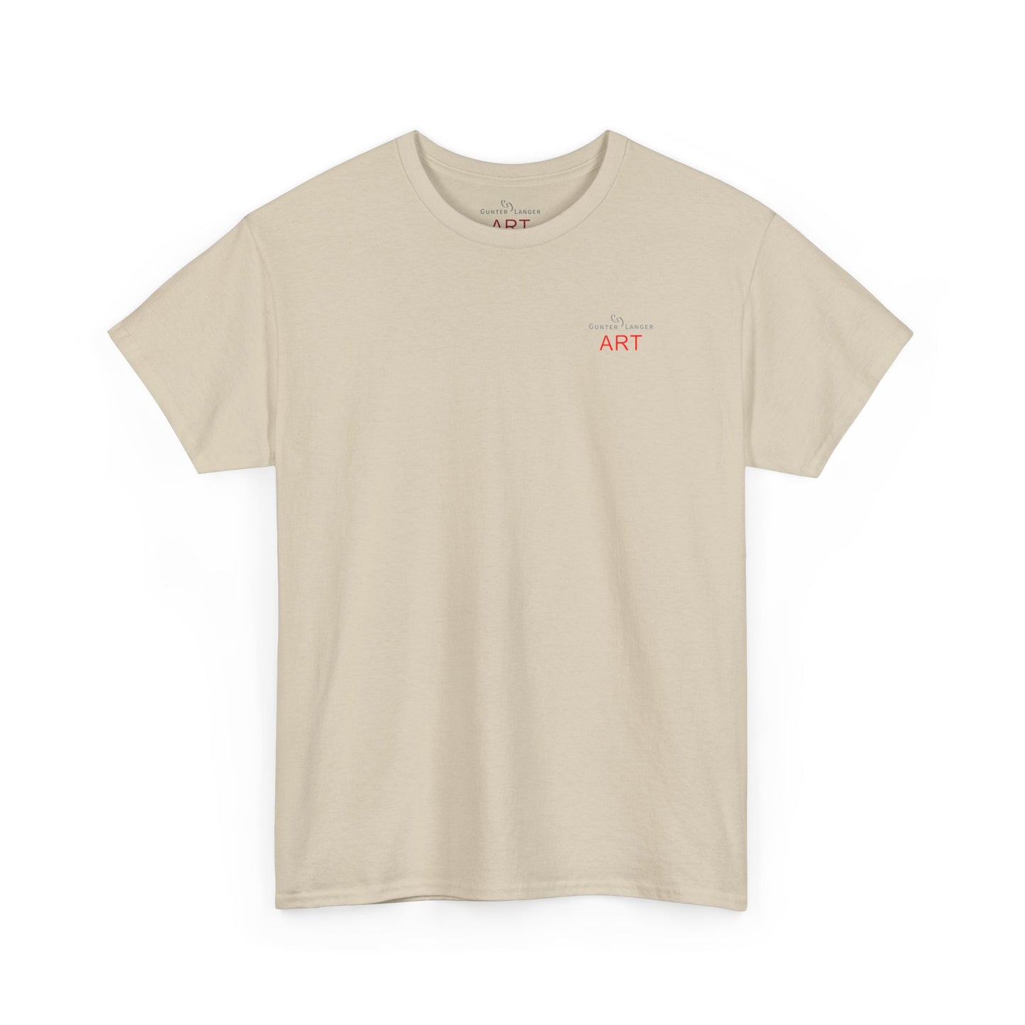 Unisex Heavy Cotton Tee - Motiv: Front Logo & Rückseite Lina, Neck Label