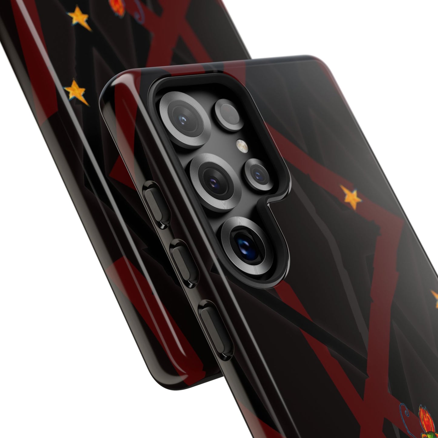 Tough Cases - Google Pixel - Samsung Galaxy - Motiv: Katze schwebt und Ranken, H 5,26 cm, Mikado3