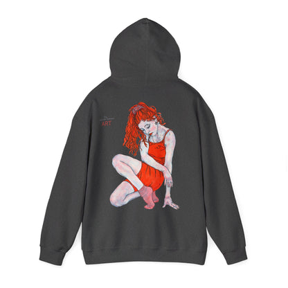 Unisex Heavy Blend™ Hooded Sweatshirt - Motiv: Front Julia (klein 16,5 cm) & Rückseite Julia, H 43 cm
