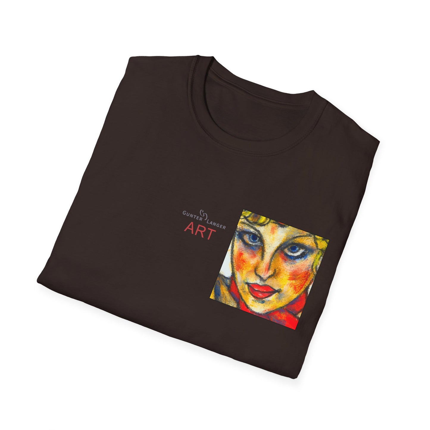 Unisex Softstyle T-Shirt - Motiv: Front Ina (Ausschnitt H 13,5 cm) & Ina, Rückseite (groß H 27 cm)