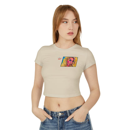 Women's Baby Tee - Motiv: Front Mascha, H36 cm & Rückseite Mascha, H 9,5 cm