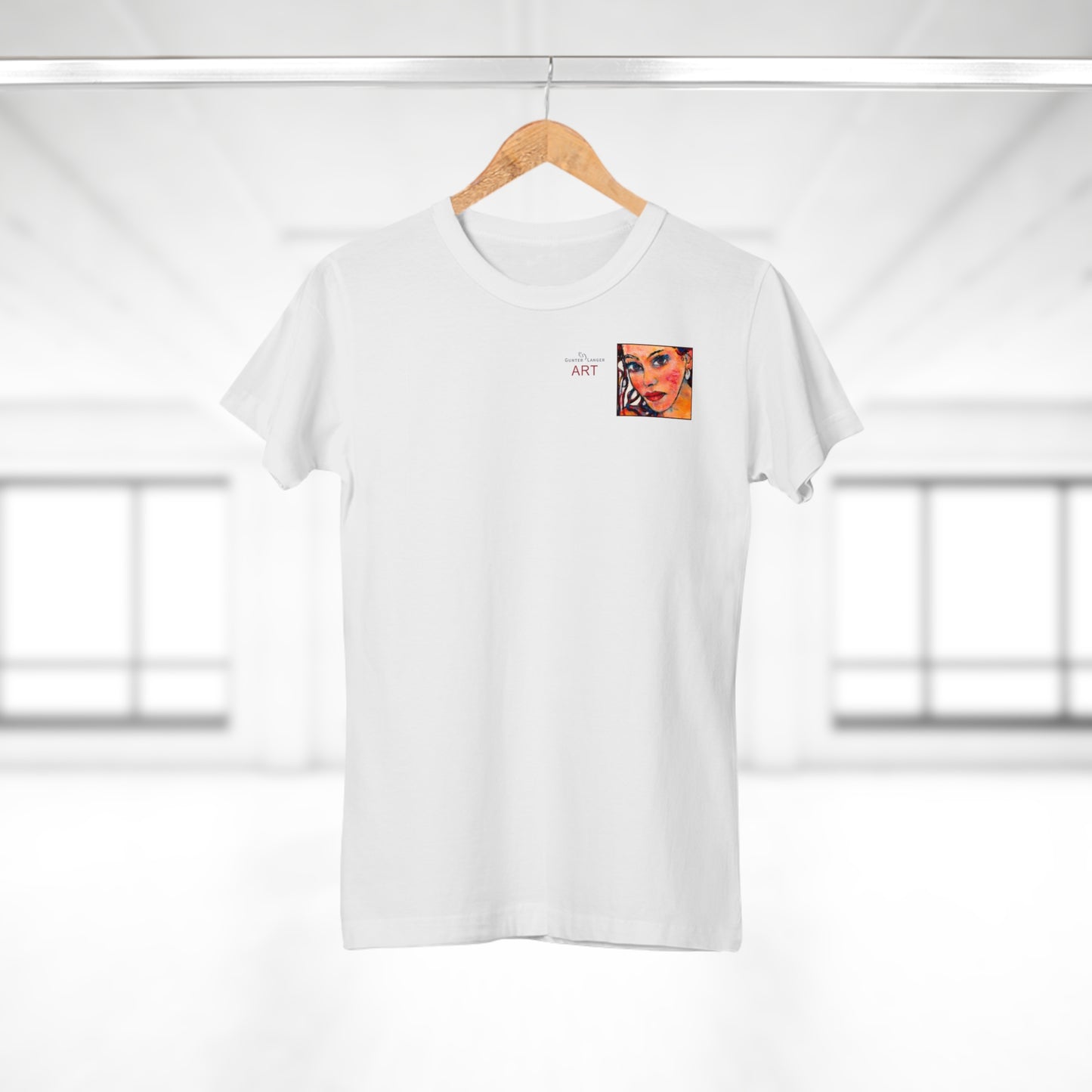 Single Jersey Women's T-shirt - Motiv: Lea, H 7 cm