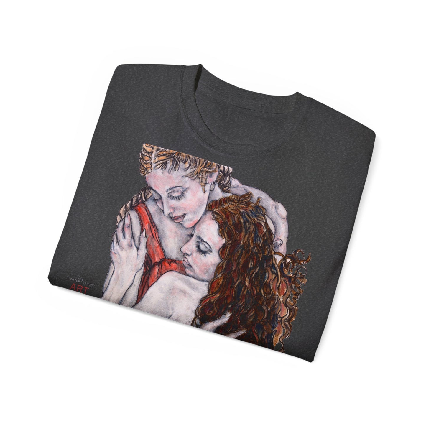 Unisex Ultra Cotton Tee - Mutter und Tochter, Front Bei dir, H 49 cm