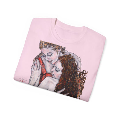 Unisex Ultra Cotton Tee - Mutter und Tochter, Front Bei dir, H 49 cm