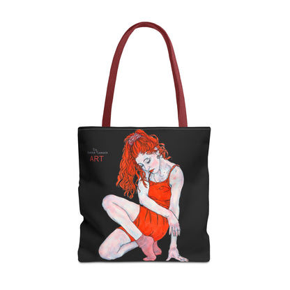 Tote Bag (AOP) - Motiv: Front Julia & Rückseite Julia, 41,44cm Schwarz