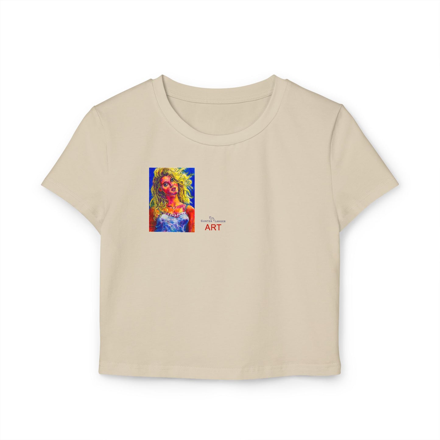 Women's Baby Tee - Motiv: Front Mascha, H36 cm & Rückseite Mascha, H 9,5 cm