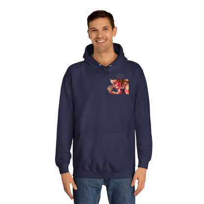 Unisex College Hoodie - Motiv: Front, Marla (Ausschnitt H 10 cm) & Rückseite Marla, H30 cm