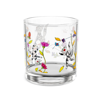 Rocks Glass, 10oz - Motiv: 5 Katzen