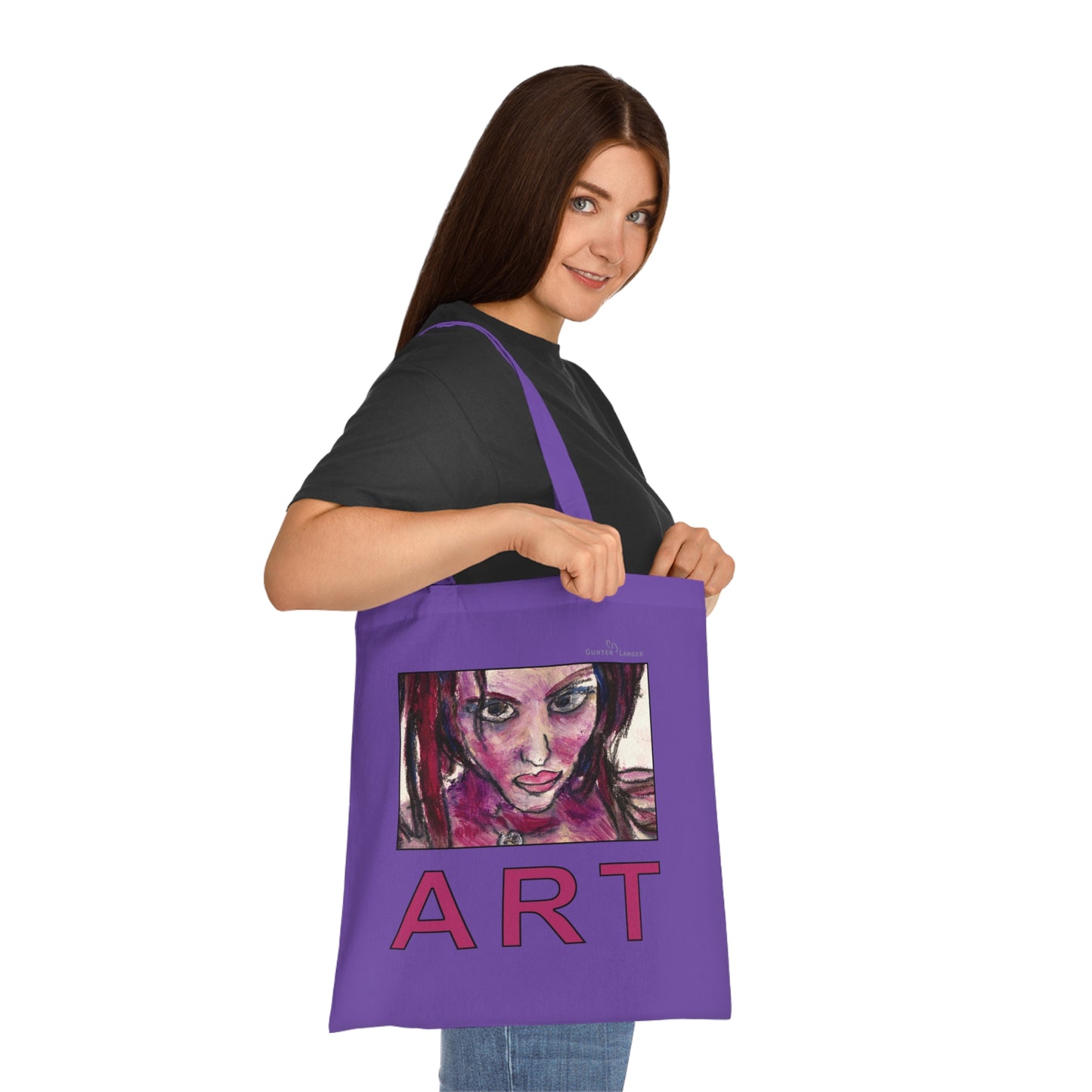 Cotton Tote - Motiv: Lola ART, einseitig bedruckt, H 17,5 cm