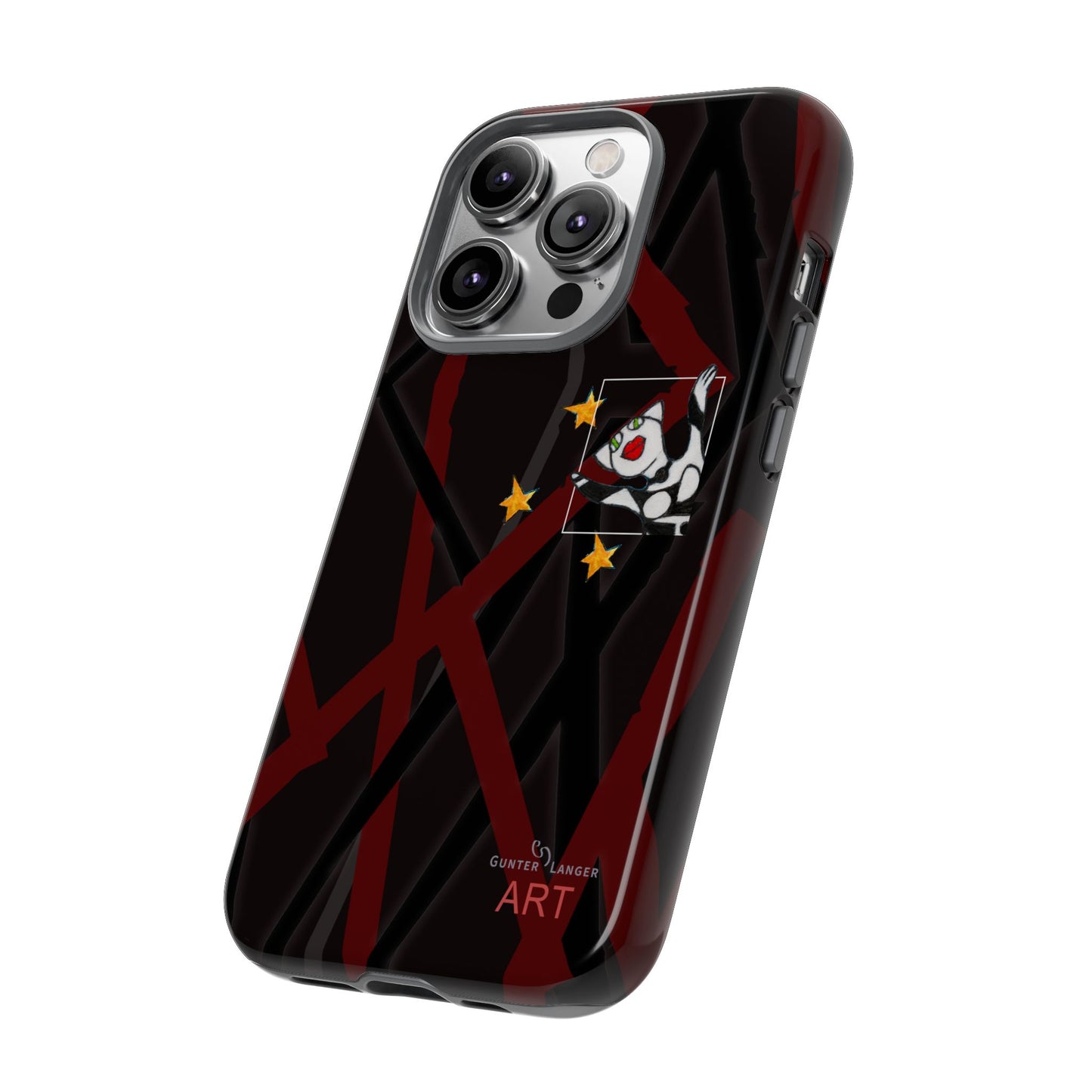 Tough Cases - iPhone - Motiv:  "Miau" klein H 8 cm, Sternenhimmel, Mikado3