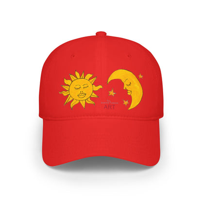 Low Profile Baseball Cap - Motiv: Sonne Mond und Sterne