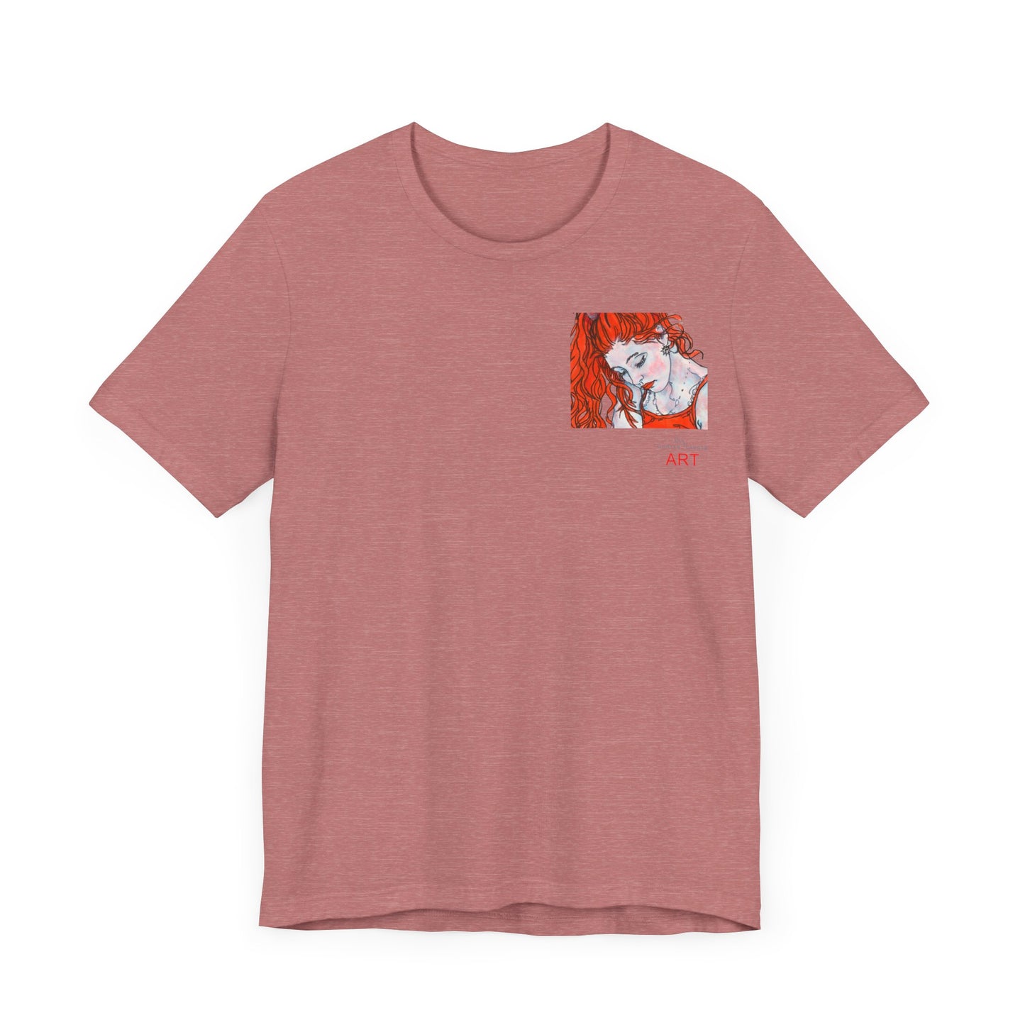 Unisex Jersey Short Sleeve Tee - Motiv: Front Julia (Ausschnitt) & Rückseite Julia, H 49 cm