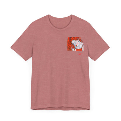 Unisex Jersey Short Sleeve Tee - Motiv: Front Julia (Ausschnitt) & Rückseite Julia, H 49 cm
