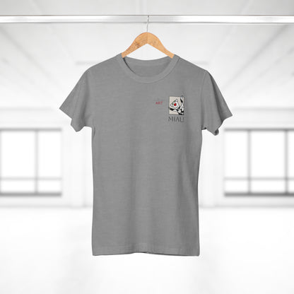 Single Jersey Women's T-shirt - hell - Motiv: Miau, H 7 cm