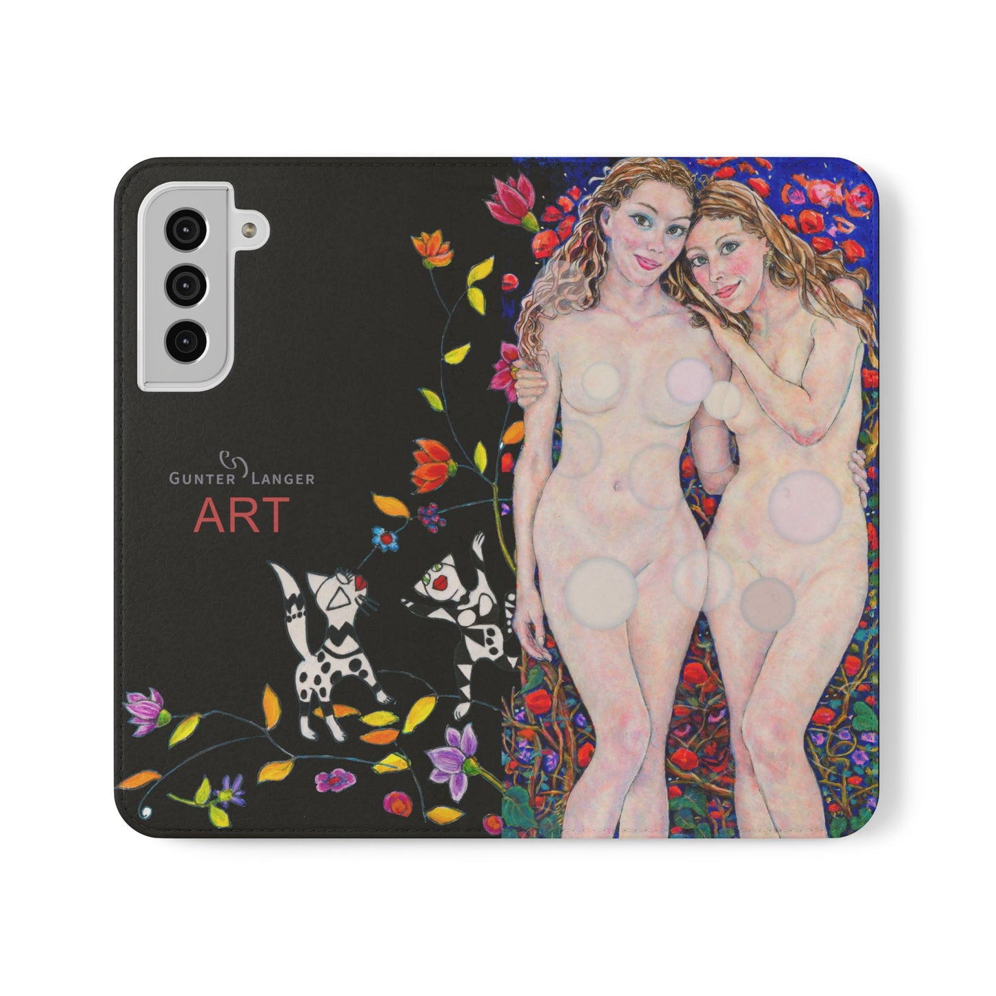 Flip Cases - Motiv: Waldnymphen, Schwarz, Seifenblasen