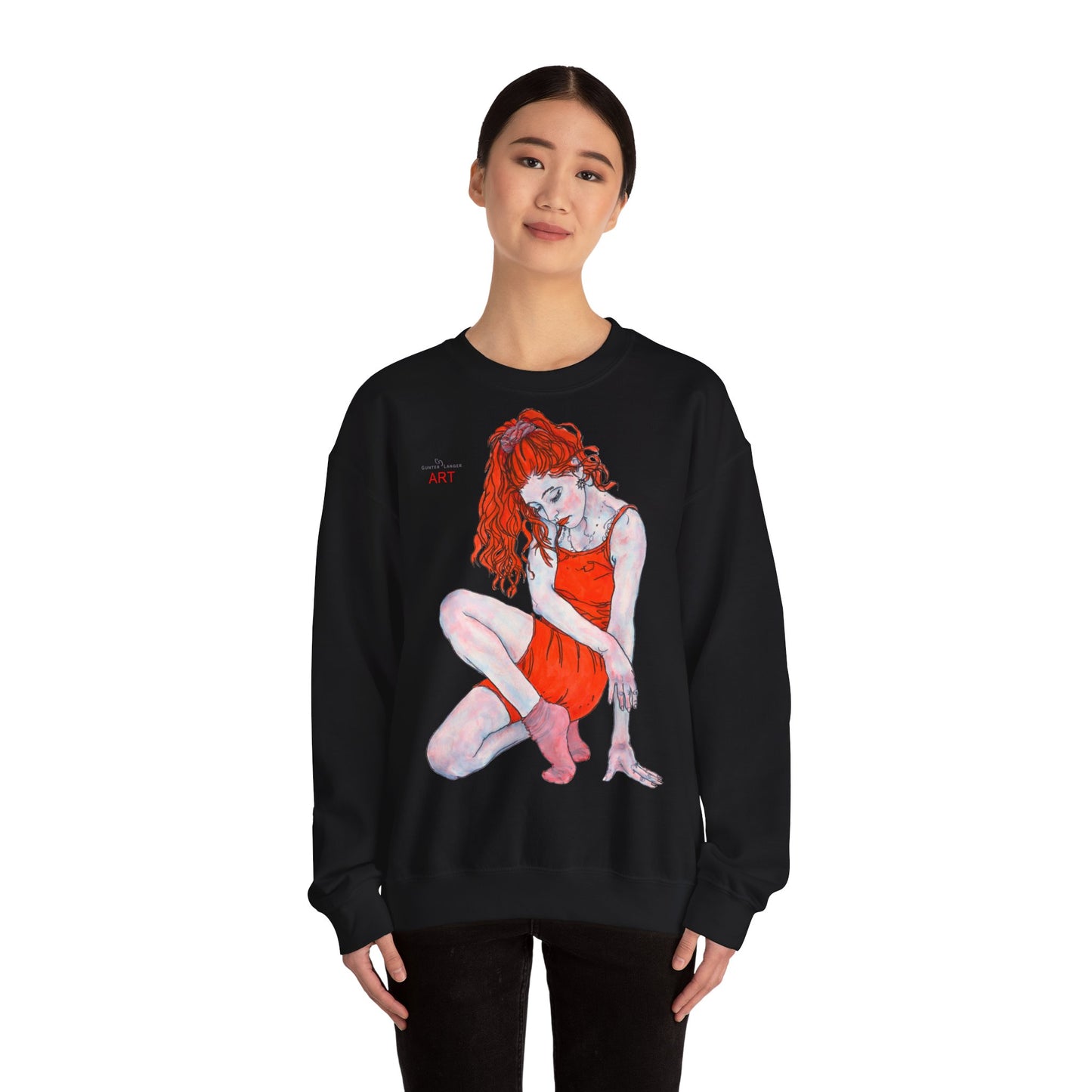 Unisex Heavy Blend™ Crewneck Sweatshirt - Motiv: Front Julia & Rückseite Julia