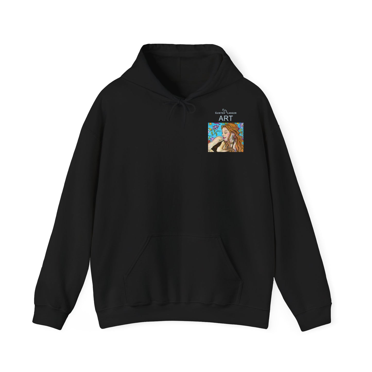 Unisex Heavy Blend™ Hooded Sweatshirt - Motiv: Front Ida, (Ausschnitt H 8,5 cm) & Rückseite Ida, H 42,5 cm