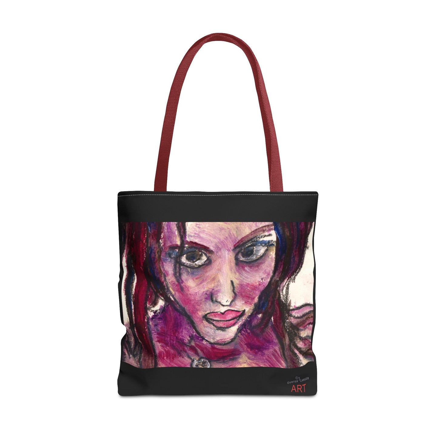 Tote Bag (AOP) - Motiv: Front Lola & Rückseite Lola, Schwarz