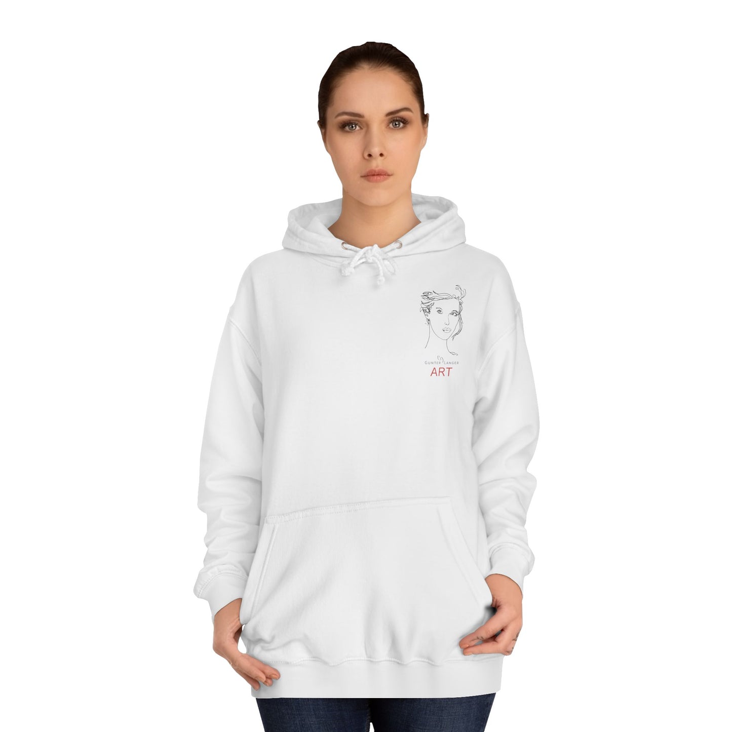 Unisex College Hoodie - Motiv: Front Helena (klein) H 12,3 cm & Rückseite Helena H 49,7 cm