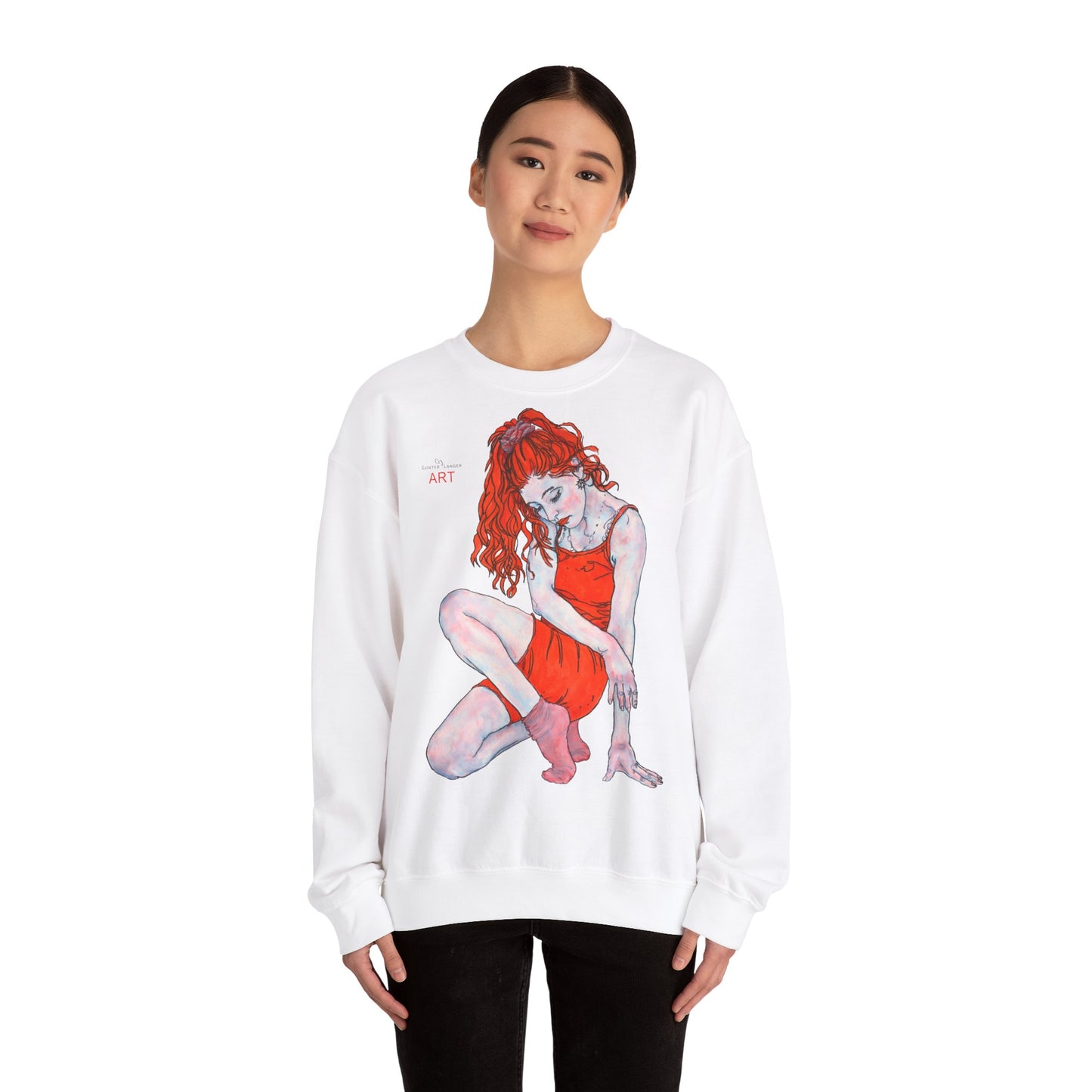 Unisex Heavy Blend™ Crewneck Sweatshirt - Motiv: Front Julia & Rückseite Julia