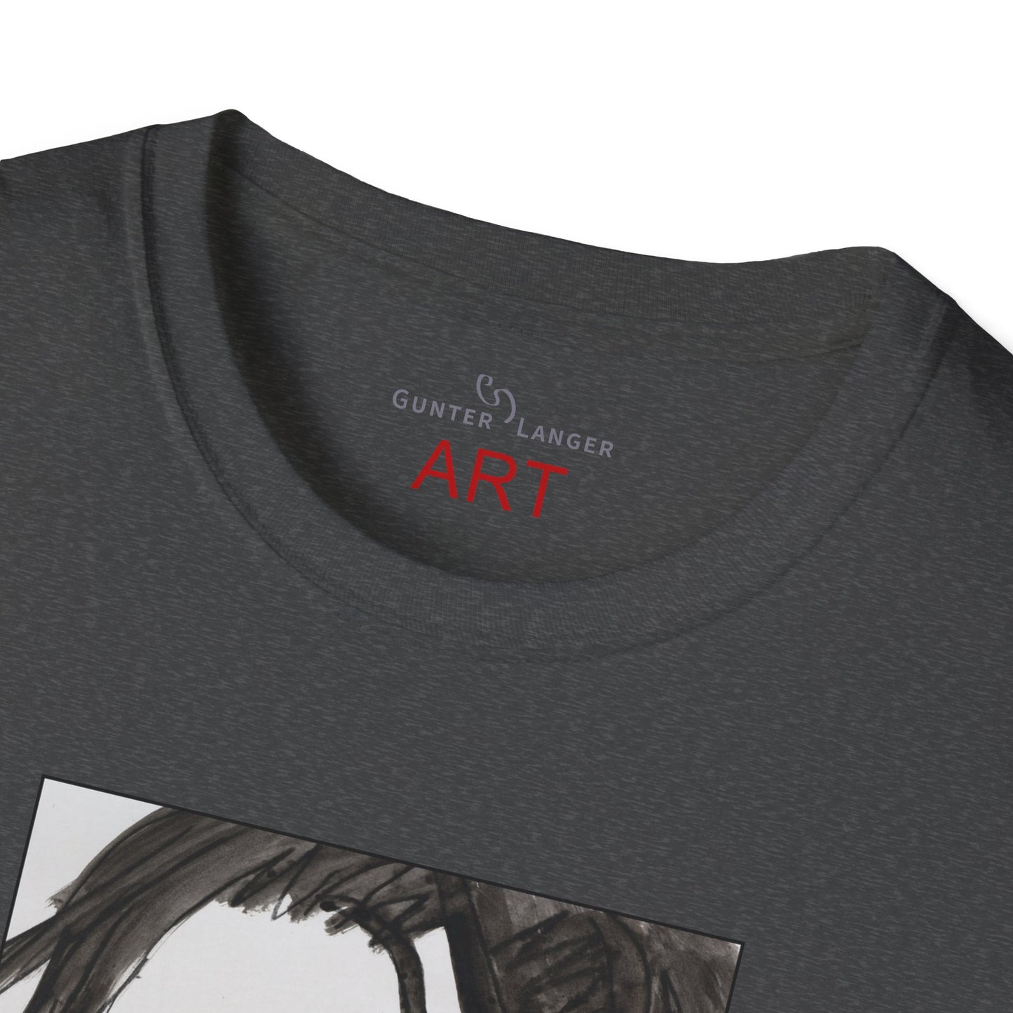 Unisex Softstyle T-Shirt - Motiv: Front & Rückseite Edda, 28,5 cm, Neck Label