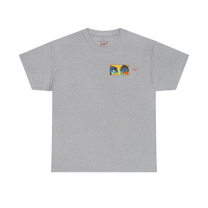 Unisex Heavy Cotton Tee - Motiv Augen & Frechdax, Neck Label