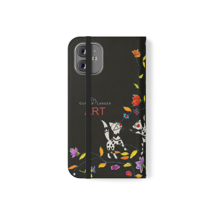 Flip Cases - Motiv: Waldnymphen, Schwarz, Seifenblasen