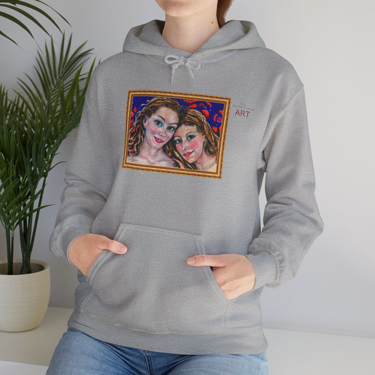 Unisex Heavy Blend™ Hooded Sweatshirt - Motiv: Front "Freundinnen" H 17,5 cm