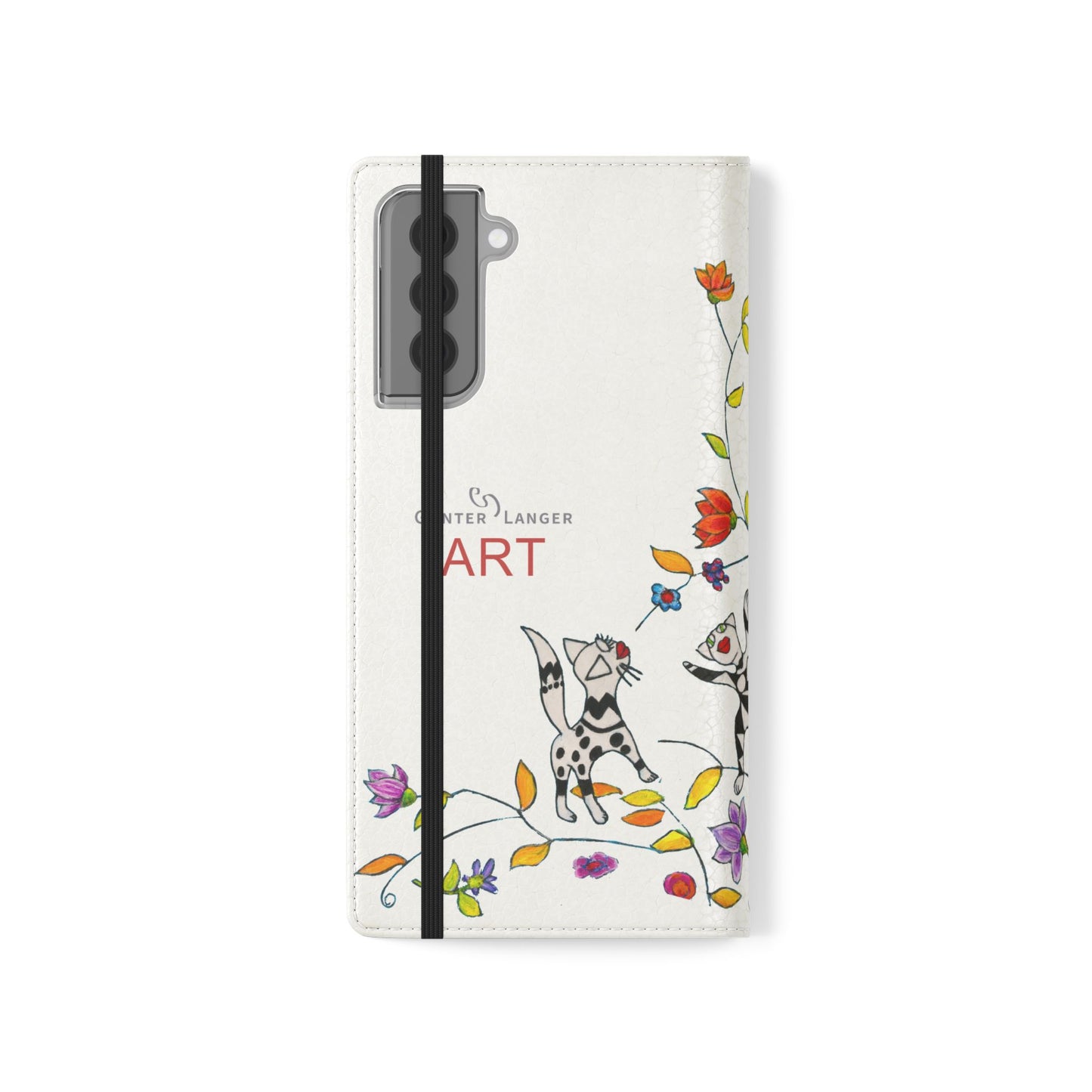 Flip Cases - Motiv: Drei Karierte Katzen auf weiß