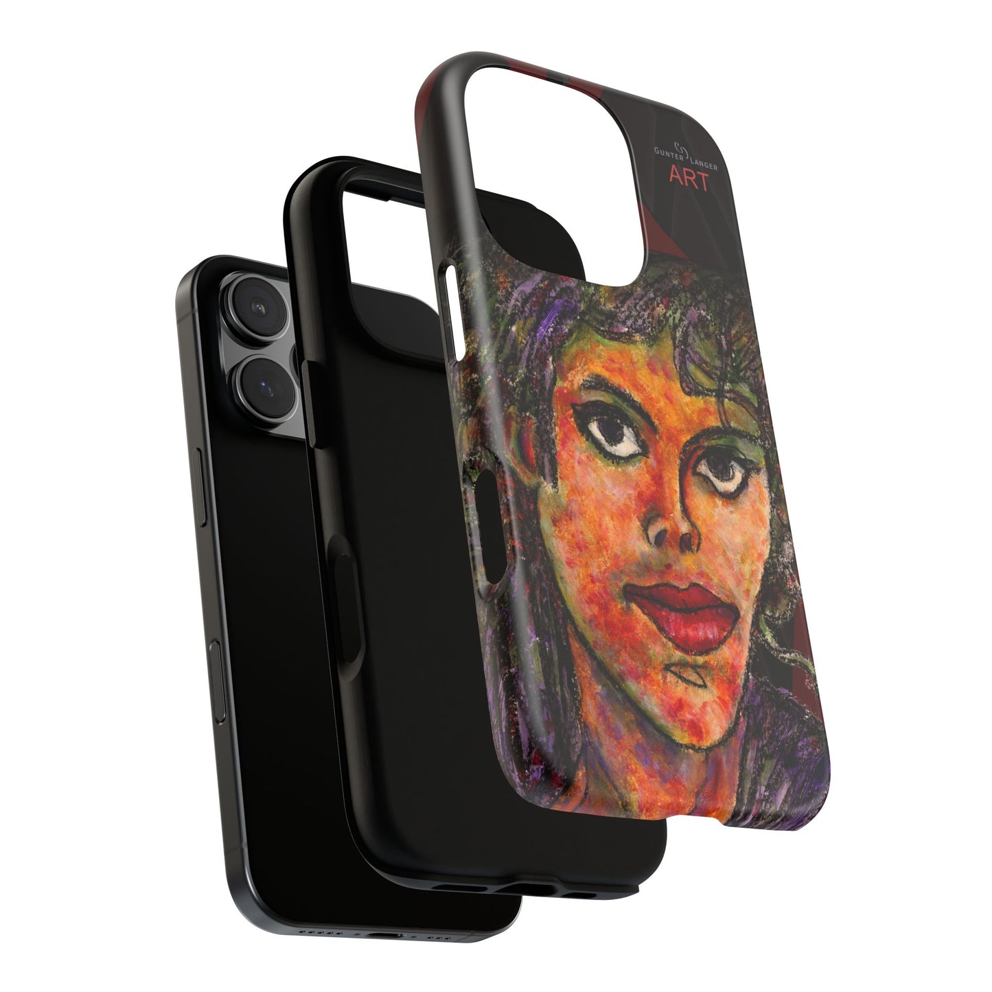 Tough Cases - iPhone - Motiv: MJ, Schwarz