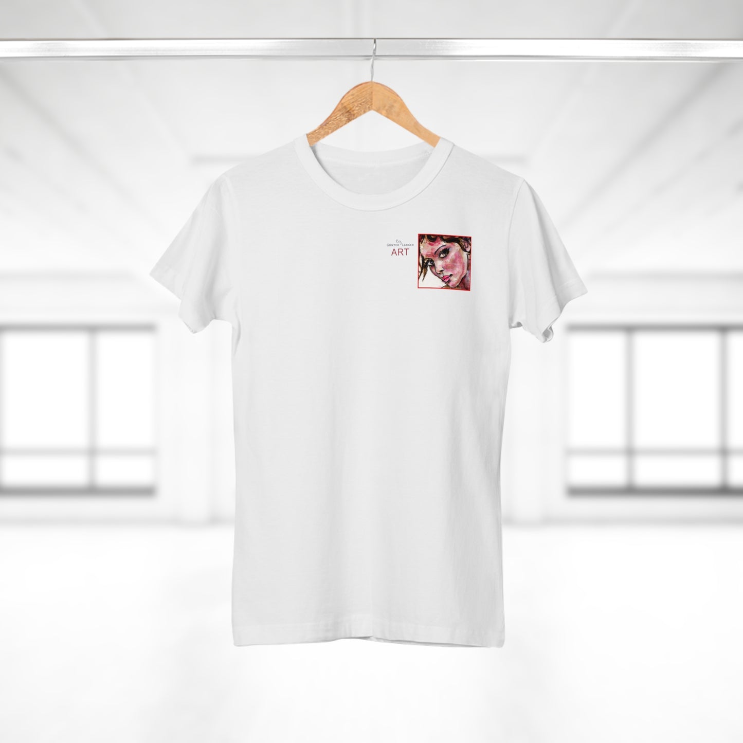 Single Jersey Women's T-shirt - Motiv: Annette, H 7,7 cm