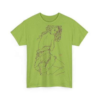 Unisex Heavy Cotton Tee - Motiv: Front Giselle violett-braun