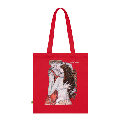 Organic Cotton Tote Bag - Motiv: Bei dir & Hanna, zweiseitig bedruckt, H30 cm