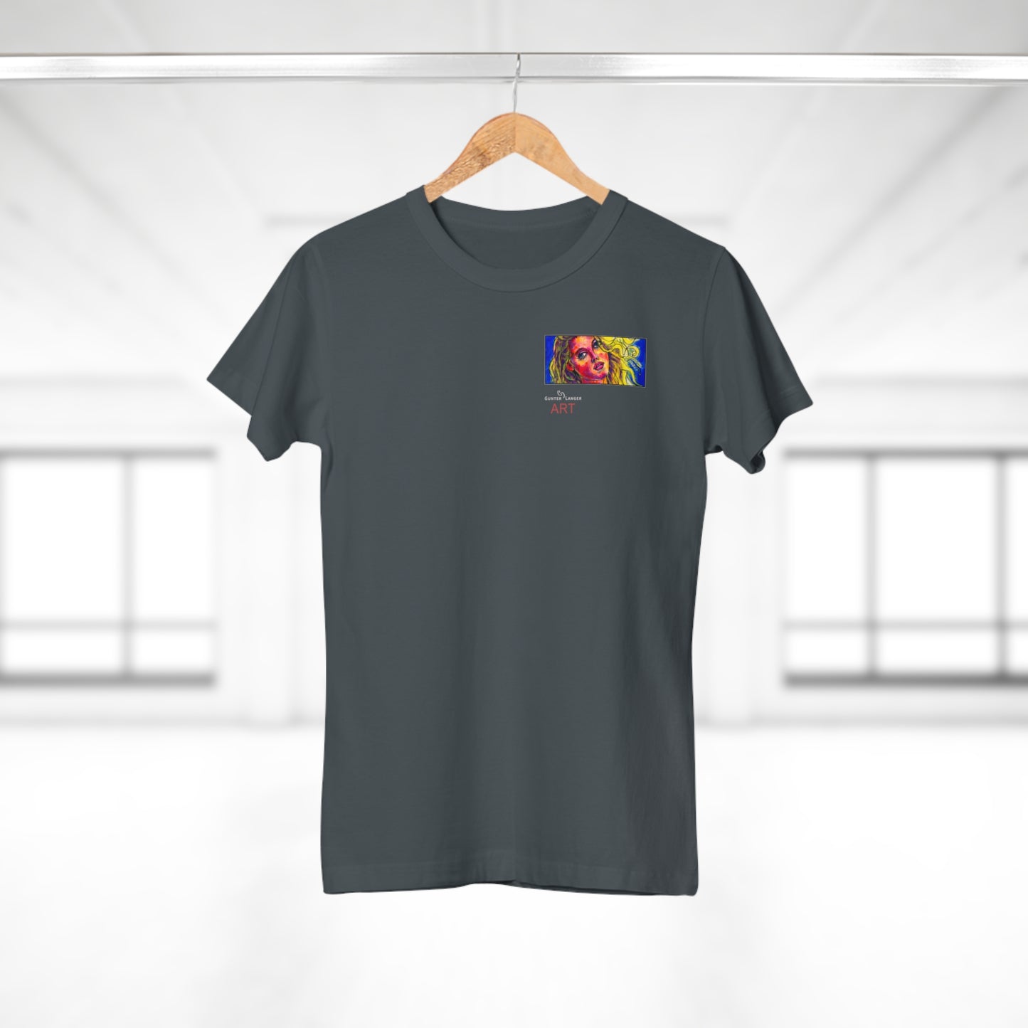 Single Jersey Women's T-shirt - dunkel - Motiv: Mascha, H 5 cm