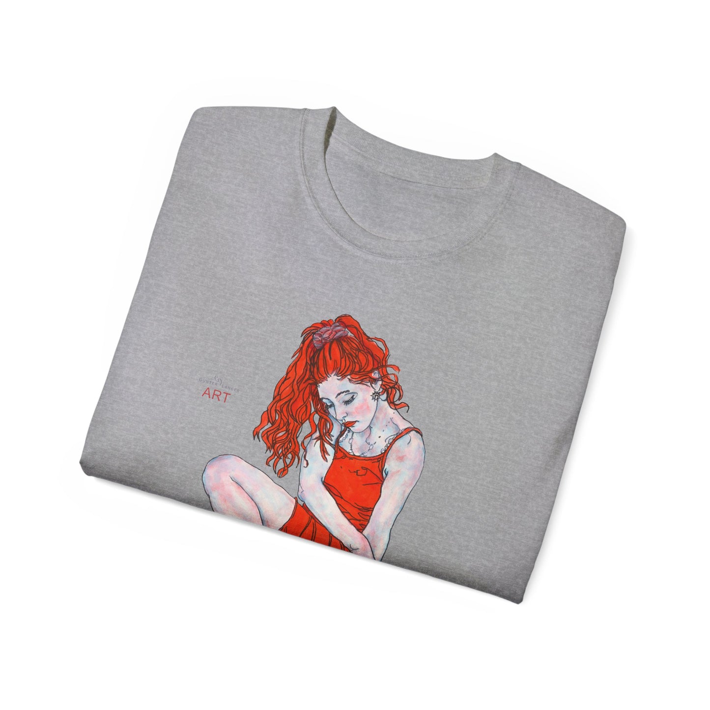 Unisex Ultra Cotton Tee - Motiv: Front Julia,  H 33,5 cm