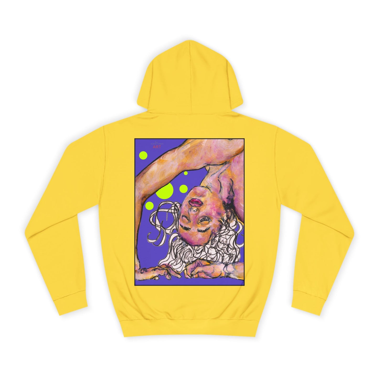 Unisex College Hoodie - Motiv: Rückseite Hanna, H 48,5 cm (violett)