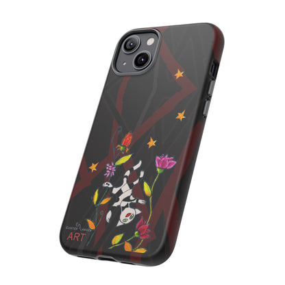 Tough Cases - iPhone - Motiv: Katze schwebt und Ranken, H 7,73 cm, Mikado3