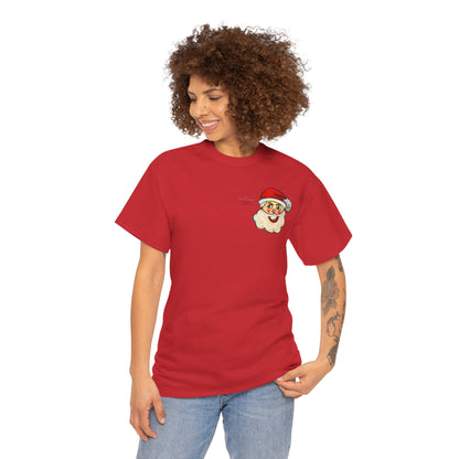 Unisex Heavy Cotton Tee - Motiv: Weihnachtsmann, H 13 cm