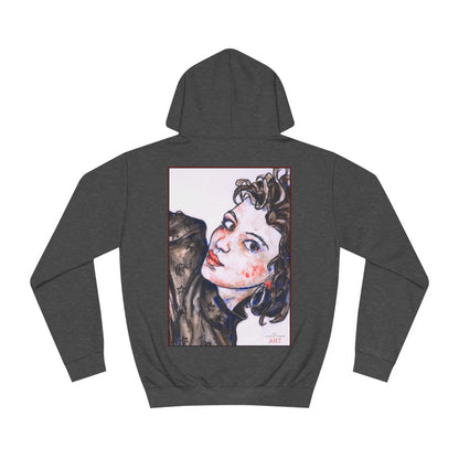 Unisex College Hoodie - Motiv: Front Annette (Ausschnitt) & Rückseite Annette