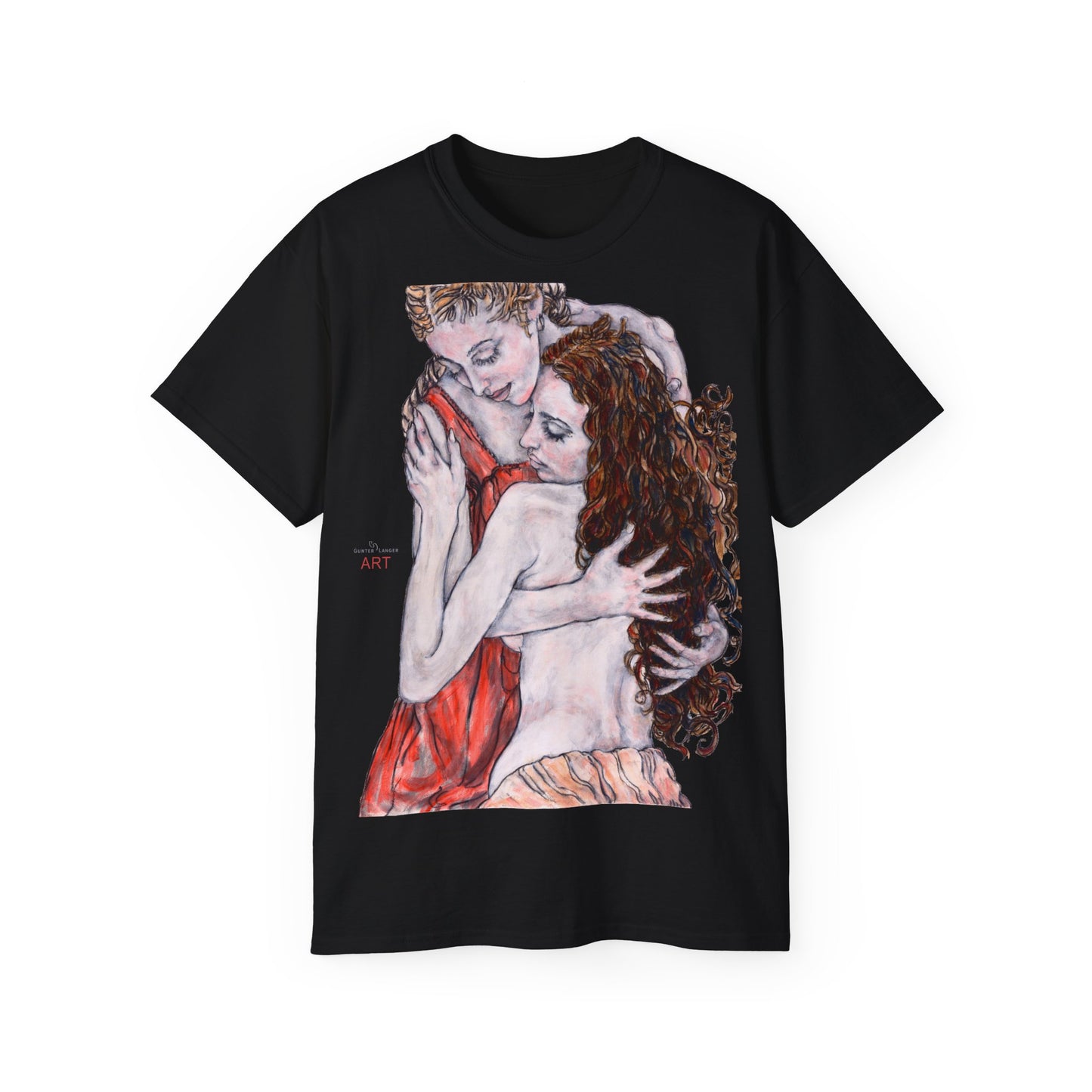 Unisex Ultra Cotton Tee - Mutter und Tochter, Front Bei dir, H 49 cm