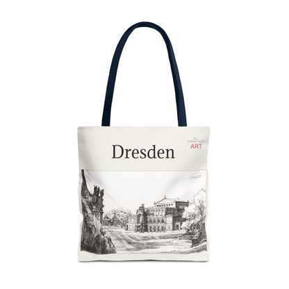 Tote Bag (AOP) - Motiv: Dresden -  Semperoper, Bleistift
