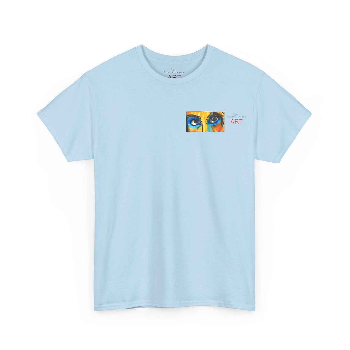 Unisex Heavy Cotton Tee - Motiv Augen & Frechdax, Neck Label