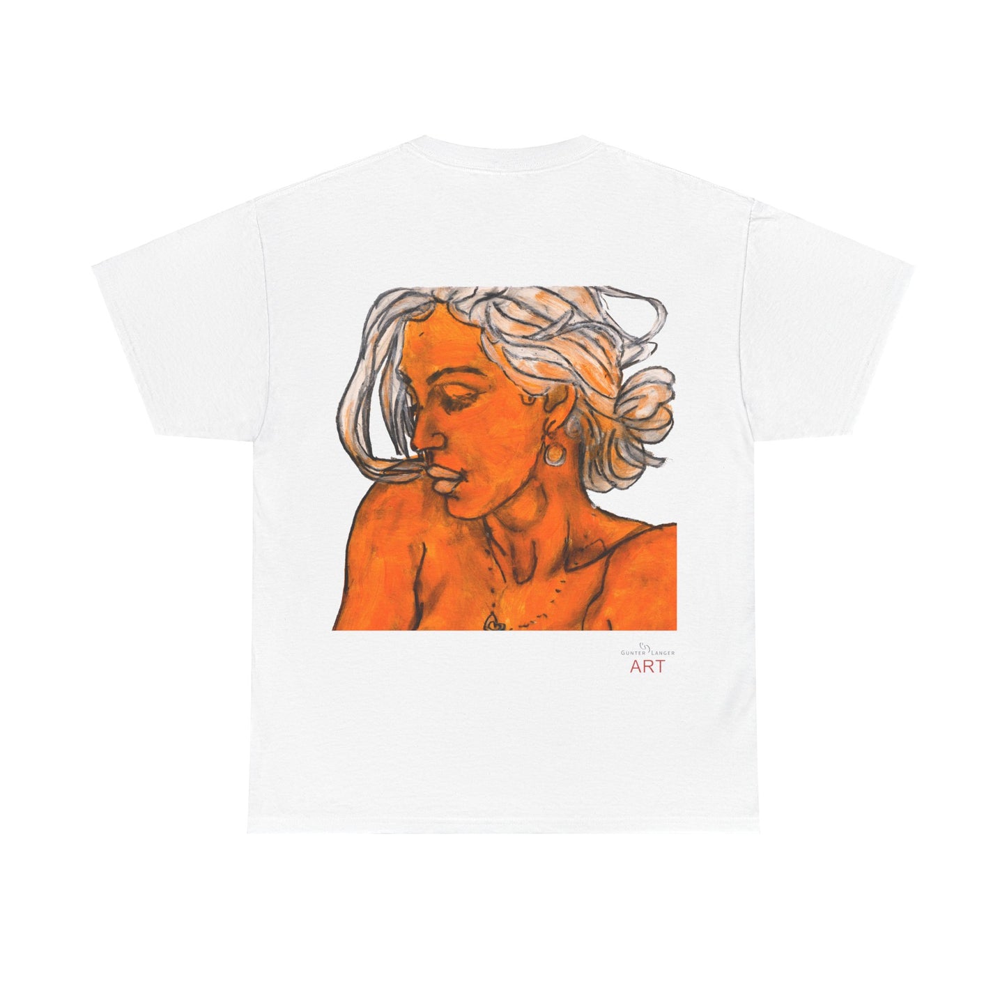 Unisex Heavy Cotton Tee - Motiv: Rückseite Amara, H 39 cm