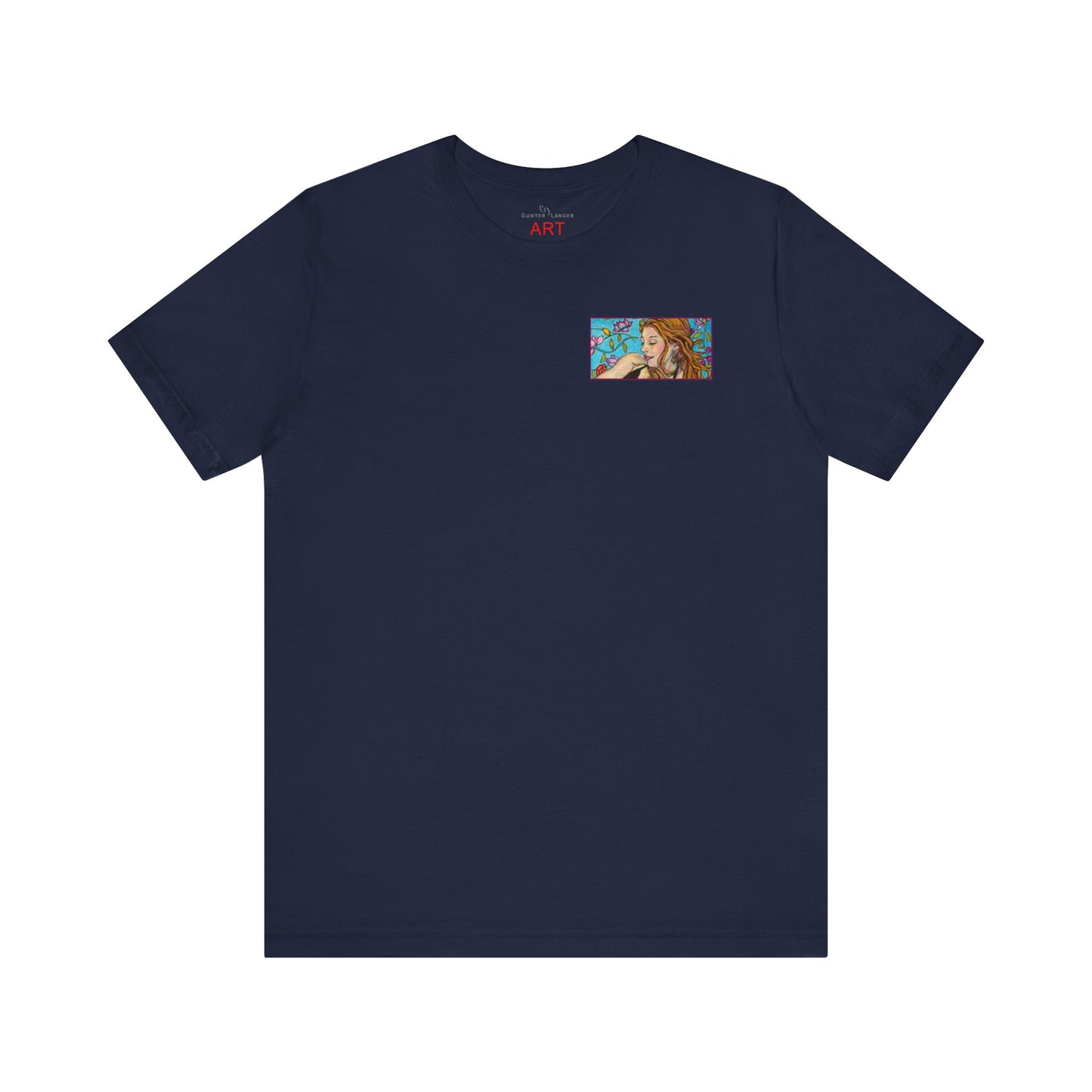 Unisex Jersey Short Sleeve Tee - Motiv: Ida (Ausschnitt H 5,8 cm) & Rückseite Ida, H 26 cm
