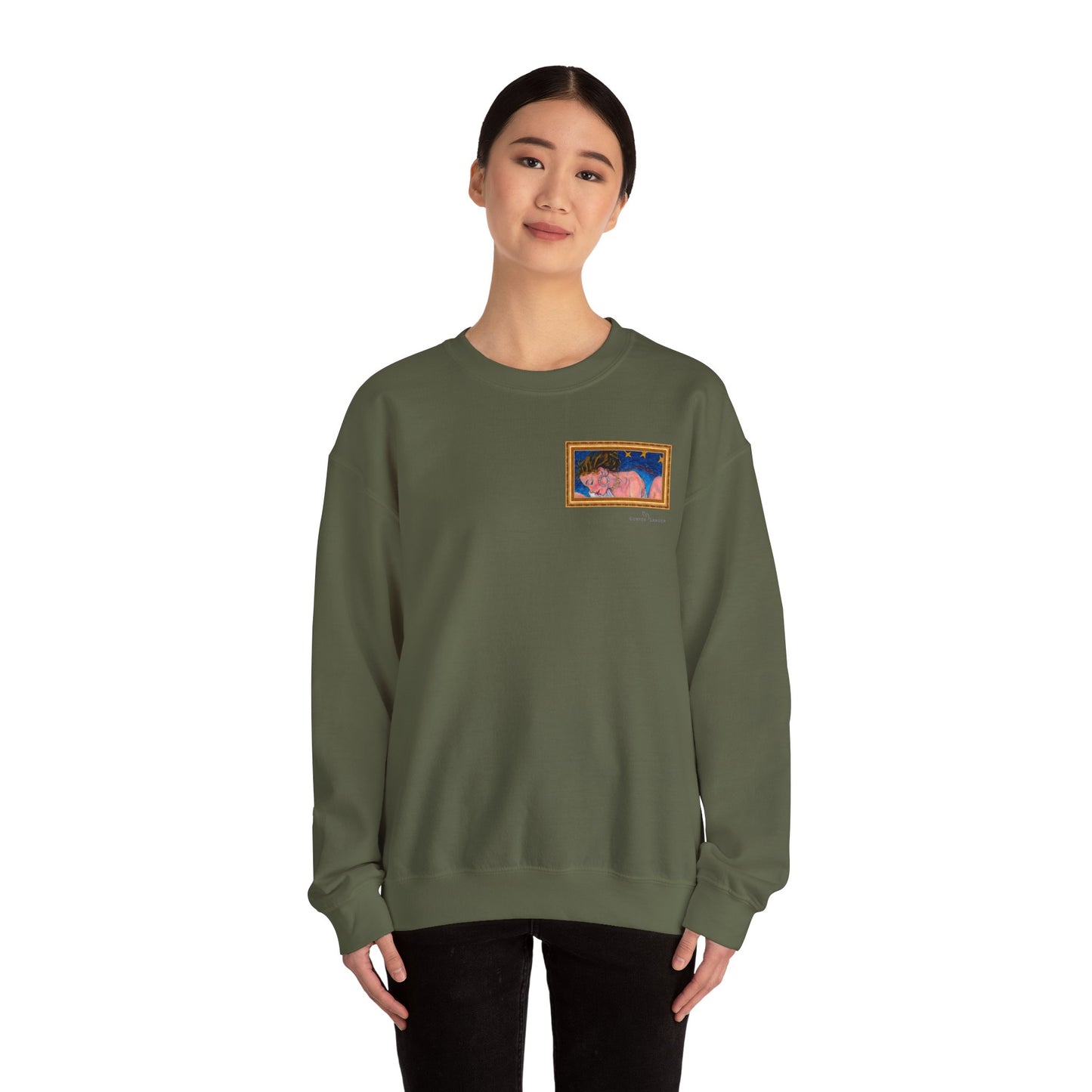 Unisex Heavy Blend™ Crewneck Sweatshirt - Motiv: Front Alva (Ausschnitt) &  Rückseite Alva