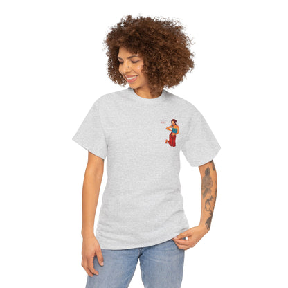 Unisex Heavy Cotton Tee - Motiv: Front, Lea, H 13cm, Neck Label