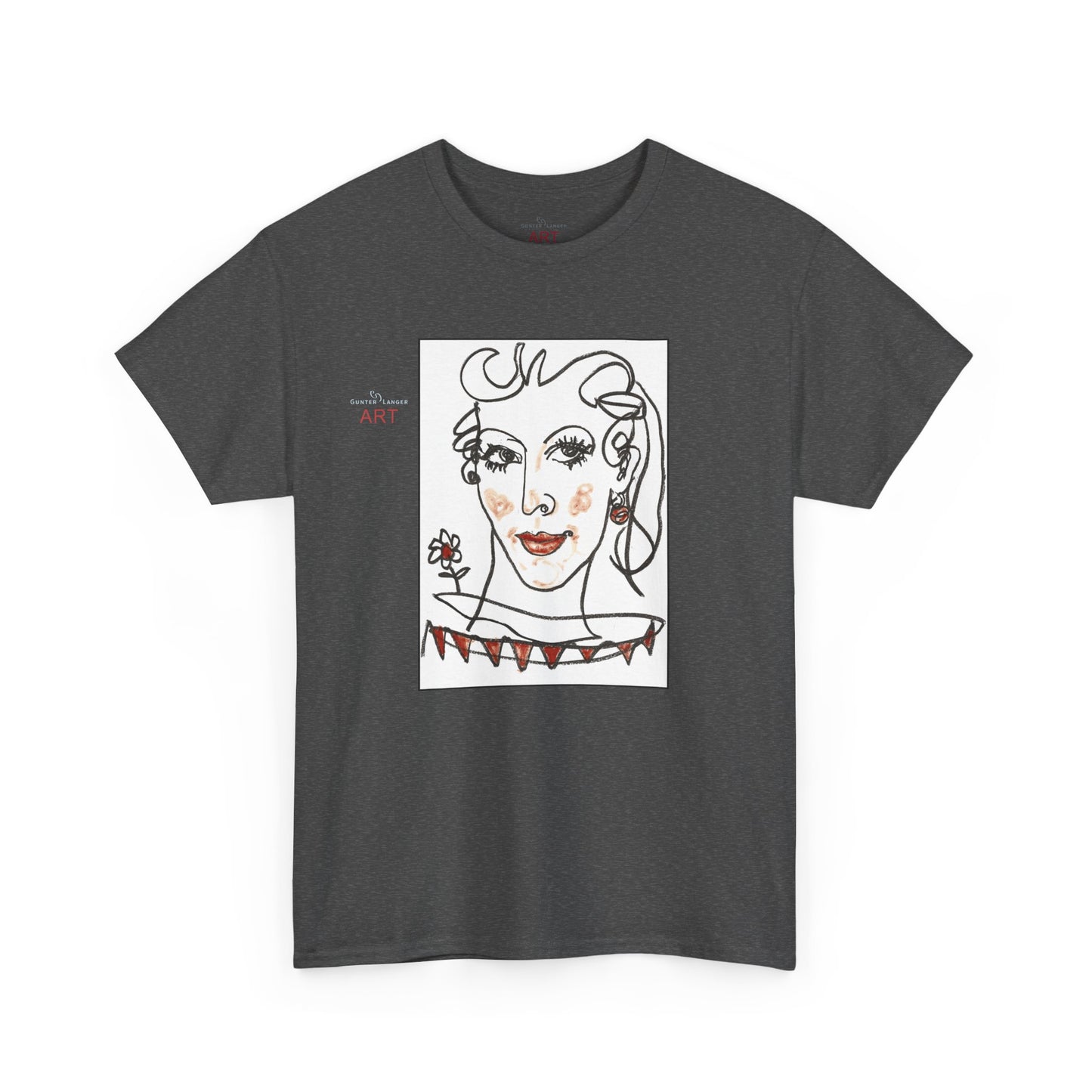 Unisex Heavy Cotton Tee - Motiv:  Front Lina, Neck Label